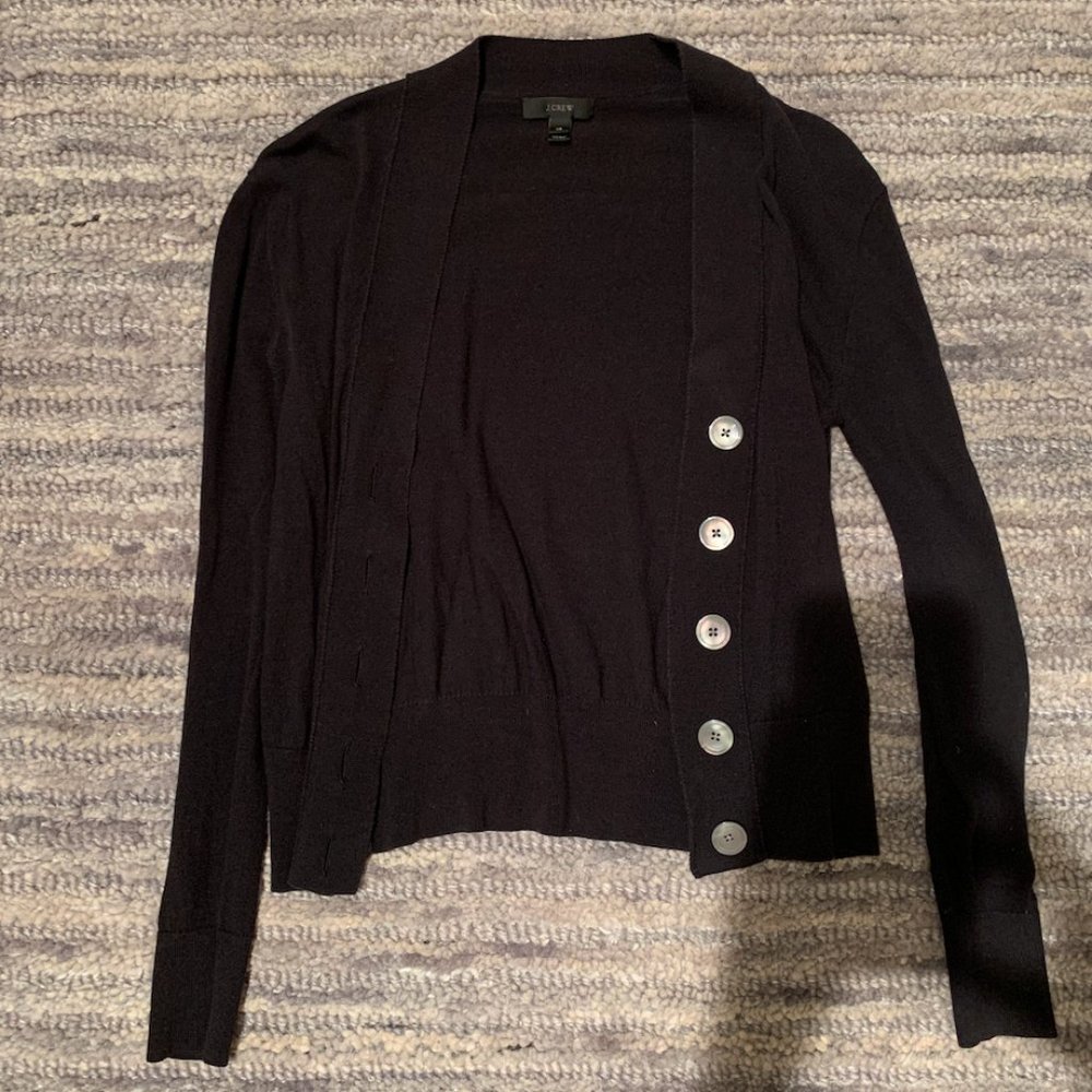 J. Crew Lightweight black cardigan XS